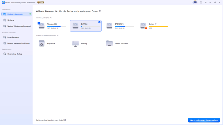 EaseUS Data Recovery Wizard – Screenshot 1