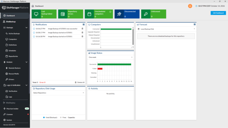 Macrium SiteBackup – Screenshot 1 Macrium SiteBackup – Screenshot 1