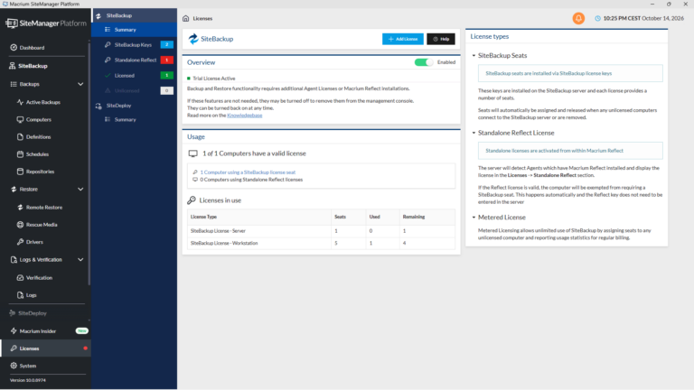 Macrium SiteBackup – Screenshot 2 Macrium SiteBackup – Screenshot 2