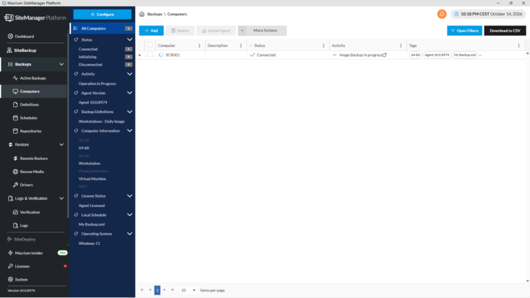 Macrium SiteBackup – Screenshot 3 Macrium SiteBackup – Screenshot 3