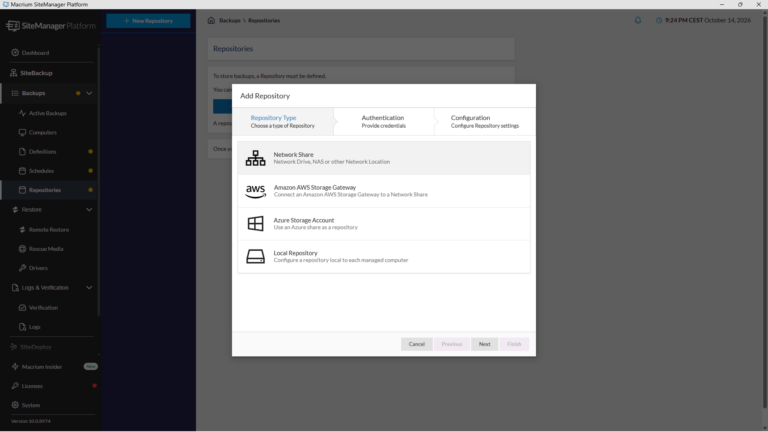 Macrium SiteBackup – Screenshot 5 Macrium SiteBackup – Screenshot 5