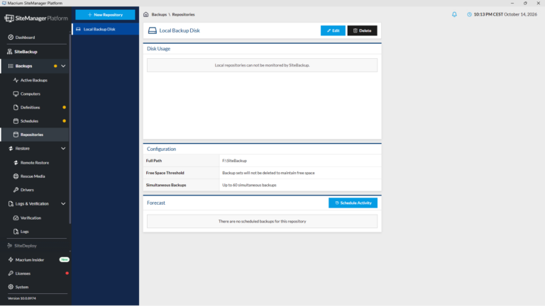 Macrium SiteBackup – Screenshot 6 Macrium SiteBackup – Screenshot 6
