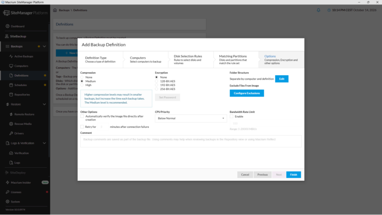 Macrium SiteBackup – Screenshot 9 Macrium SiteBackup – Screenshot 9