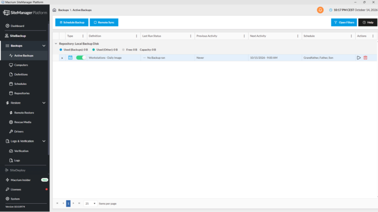 Macrium SiteBackup – Screenshot 12 Macrium SiteBackup – Screenshot 12
